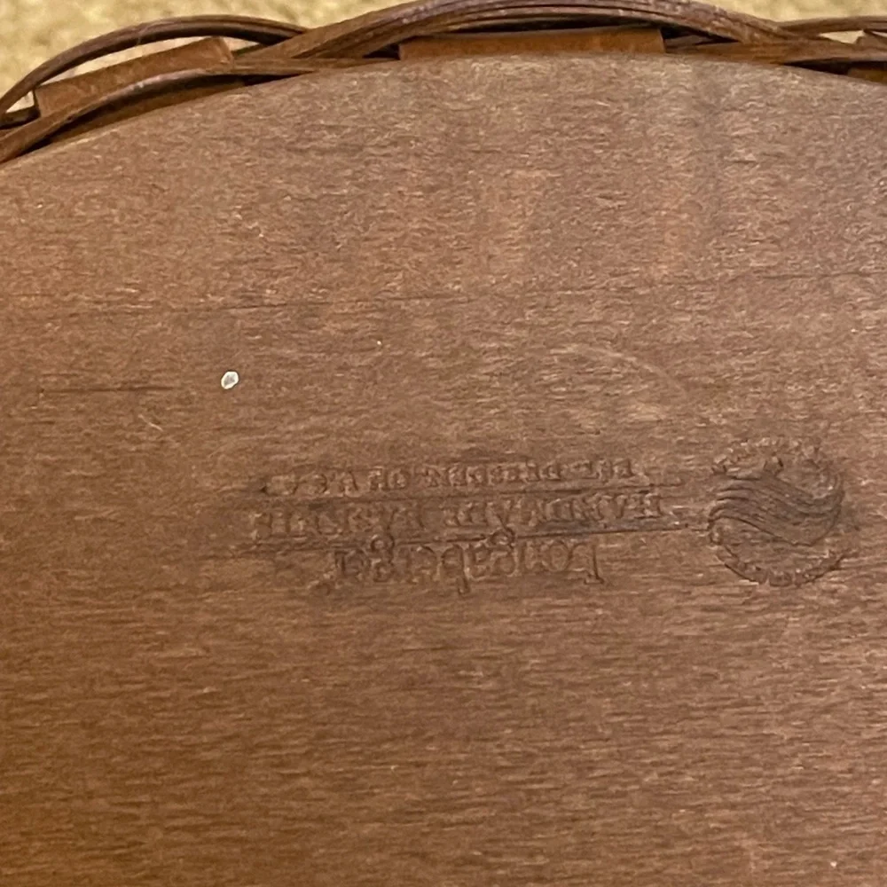 2008 LONGABERGER  Kick off Football Basket w/ Lid & Liner  Woodcrafts  7.5 x 4.5